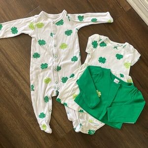 St. Patrick’s Day bundle! Pjs and a dress with matching sweater!
